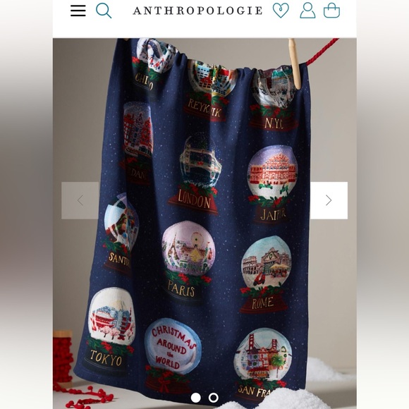 Anthropologie Holiday in the city around the world tea towel - Picture 9 of 9